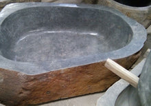 Load image into Gallery viewer, Handcrafted Natural Stone Freestanding Bathtub - Spa Quality