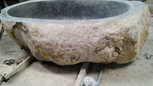 Load image into Gallery viewer, Handcrafted Natural Stone Freestanding Bathtub - Spa Quality