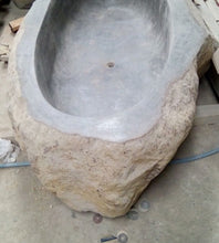 Load image into Gallery viewer, Handcrafted Natural Stone Freestanding Bathtub - Spa Quality