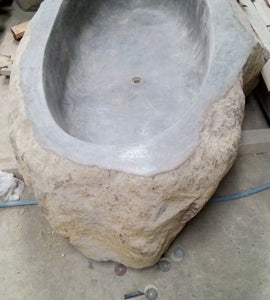 Handcrafted Natural Stone Freestanding Bathtub - Spa Quality
