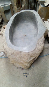 Handcrafted Natural Stone Freestanding Bathtub - Spa Quality