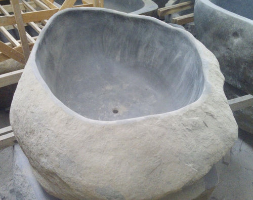 Handcrafted Natural Stone Freestanding Bathtub - Spa Quality