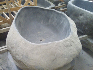 Handcrafted Natural Stone Freestanding Bathtub - Spa Quality