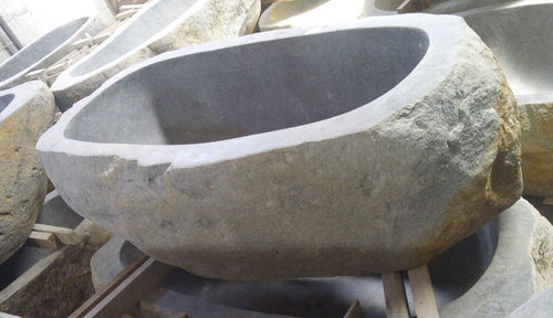 Handcrafted Natural Stone Freestanding Bathtub - Spa Quality