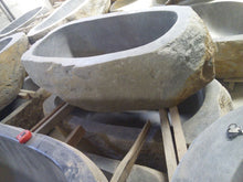 Load image into Gallery viewer, Handcrafted Natural Stone Freestanding Bathtub - Spa Quality