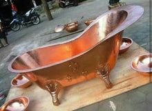 Load image into Gallery viewer, Handcrafted Copper Freestanding Bathtub - Spa Quality