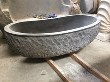 Load image into Gallery viewer, Handcrafted Marble Stone Freestanding Bathtub - Spa Quality (Oval)