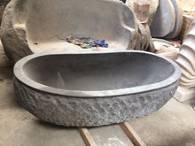Load image into Gallery viewer, Handcrafted Marble Stone Freestanding Bathtub - Spa Quality (Oval)