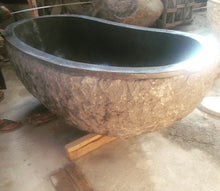 Load image into Gallery viewer, Handcrafted Marble Stone Freestanding Bathtub - Spa Quality (Oval)