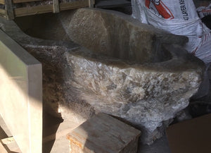Handcrafted Onyx Stone Freestanding Bathtub - Spa Quality