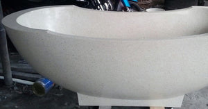 Handcrafted Terrazzo Stone Freestanding Bathtub - Spa Quality (Oval)