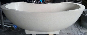 Handcrafted Terrazzo Stone Freestanding Bathtub - Spa Quality (Oval)