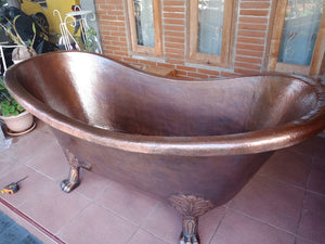 Handcrafted Copper Freestanding Bathtub - Spa Quality