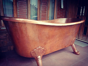 Handcrafted Copper Freestanding Bathtub - Spa Quality