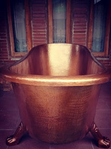 Handcrafted Copper Freestanding Bathtub - Spa Quality