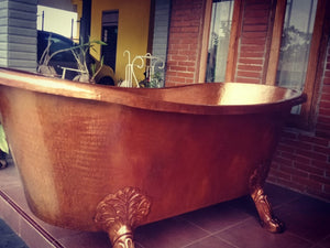 Handcrafted Copper Freestanding Bathtub - Spa Quality