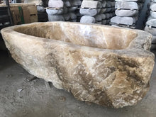 Load image into Gallery viewer, Handcrafted Onyx Stone Freestanding Bathtub - Spa Quality