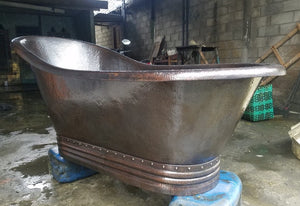 Handcrafted Copper Freestanding Bathtub - Spa Quality