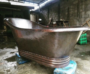 Handcrafted Copper Freestanding Bathtub - Spa Quality