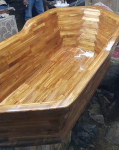 Handcrafted Teak Wood Freestanding Bathtub - Spa Quality