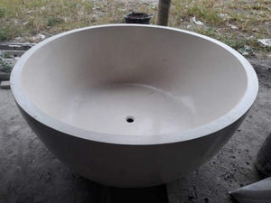 Handcrafted Terrazzo Stone Freestanding Bathtub - Spa Quality (Round)