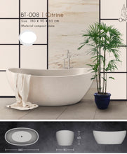 Load image into Gallery viewer, Handcrafted Terrazzo Stone and Cement Freestanding Bathtub - Spa Quality