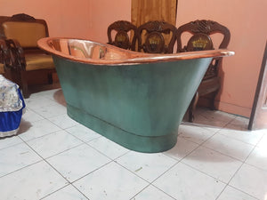 Handcrafted Copper Freestanding Bathtub - Spa Quality