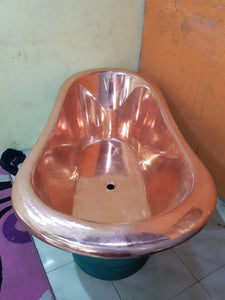 Handcrafted Copper Freestanding Bathtub - Spa Quality