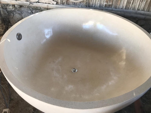 Handcrafted Terrazzo Stone Freestanding Bathtub - Spa Quality (Round)