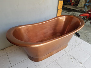 Handcrafted Copper Freestanding Bathtub - Spa Quality