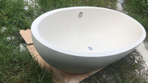 Handcrafted Terrazzo Stone Freestanding Bathtub - Spa Quality (Oval)