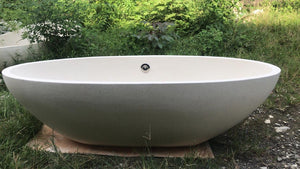 Handcrafted Terrazzo Stone Freestanding Bathtub - Spa Quality (Oval)