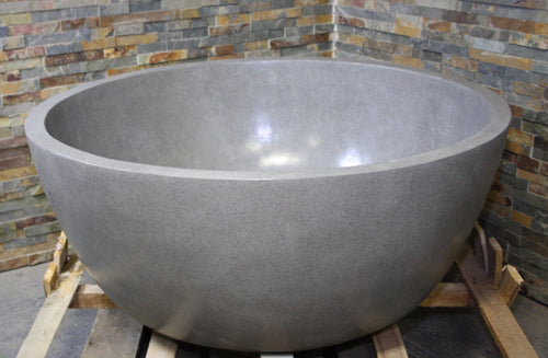 Handcrafted Natural Stone Freestanding Bathtub - Spa Quality (Round)