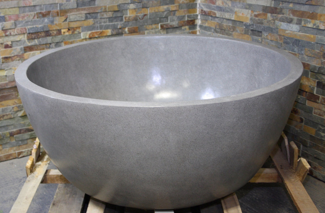 Handcrafted Natural Stone Freestanding Bathtub - Spa Quality (Round)