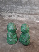 Load image into Gallery viewer, Handpainted Sitting Buddha Figures - Closed Eyes (Set of 2)