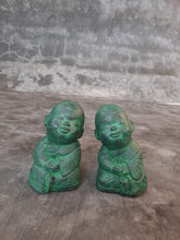 Load image into Gallery viewer, Handpainted Sitting Buddha Figures - Closed Eyes (Set of 2)