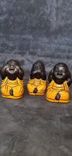 Load image into Gallery viewer, Hand-Painted Set of Three Buddhas - Deaf, Mute, Blind Gestures