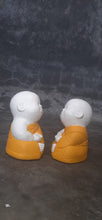 Load image into Gallery viewer, Handpainted Sitting Buddha Figures - Closed Eyes (Set of 2)