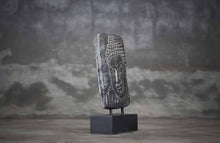 Load image into Gallery viewer, Decorative Cement Buddha Face Relief on a Stand - Grey