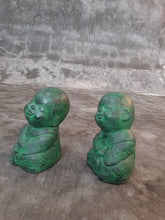 Load image into Gallery viewer, Handpainted Sitting Buddha Figures - Closed Eyes (Set of 2)