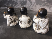 Load image into Gallery viewer, Large Baby Buddha Set of 3 - Blind, Deaf, and Mute Gestures - 22 cm