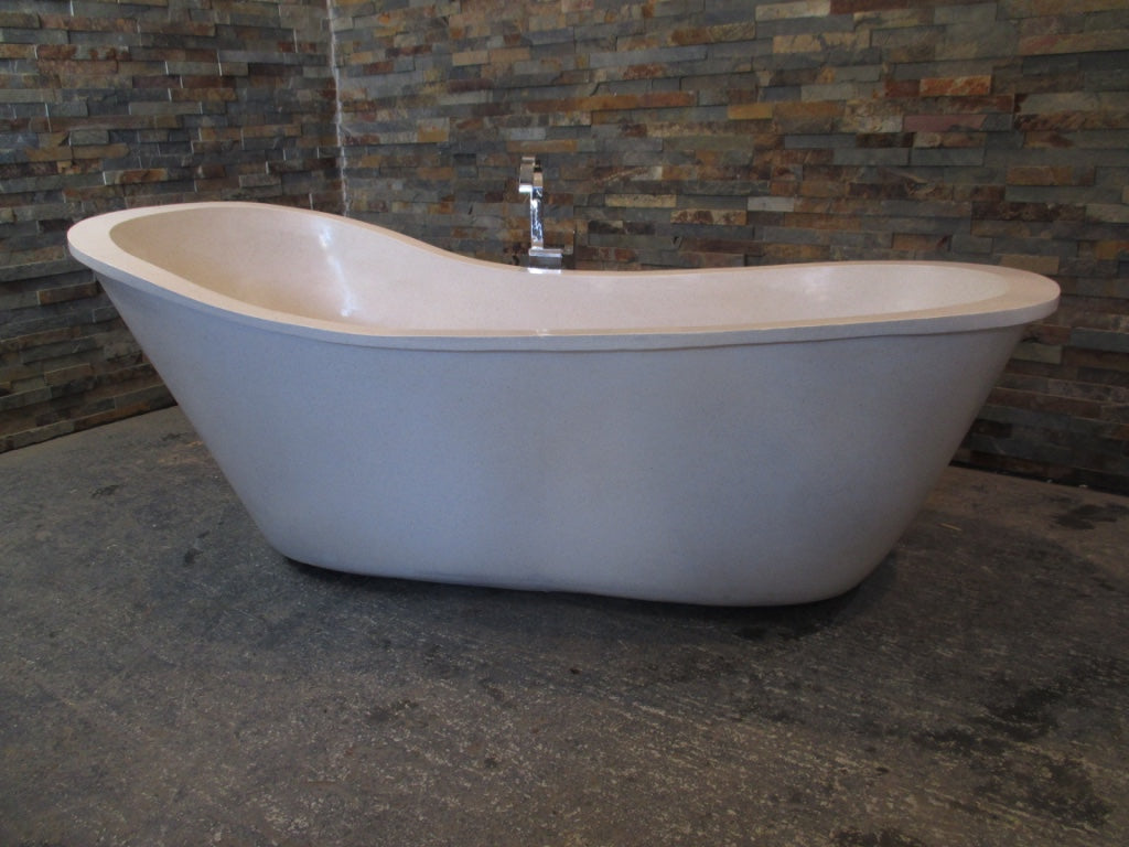 Handcrafted Terrazzo Stone Freestanding Bathtub - Spa Quality (Oval)