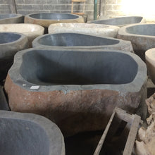 Load image into Gallery viewer, Handcrafted Natural Stone Freestanding Bathtub - Spa Quality