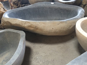 Handcrafted Natural Stone Freestanding Bathtub - Spa Quality (Oval)