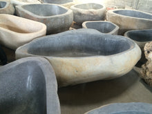 Load image into Gallery viewer, Handcrafted Natural Stone Freestanding Bathtub - Spa Quality (Oval)