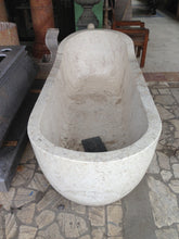 Load image into Gallery viewer, Handcrafted Marble Stone Freestanding Bathtub - Spa Quality (Oval)