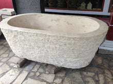Load image into Gallery viewer, Handcrafted Marble Freestanding Bathtub - Spa Quality (Oval)