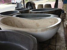 Load image into Gallery viewer, Handcrafted Marble Stone Freestanding Bathtub - Spa Quality (Oval)