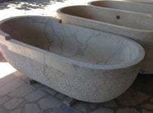 Load image into Gallery viewer, Freestanding Marble Stone Bathtub - Handcrafted in Bali