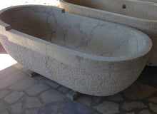 Load image into Gallery viewer, Freestanding Marble Stone Bathtub - Handcrafted in Bali